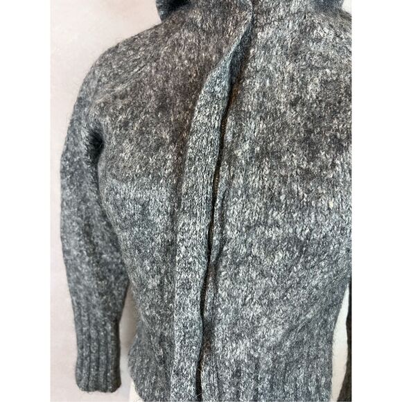 Y2K Gray Mohair & Angora Wool Blend Sweater - Picture 5 of 10